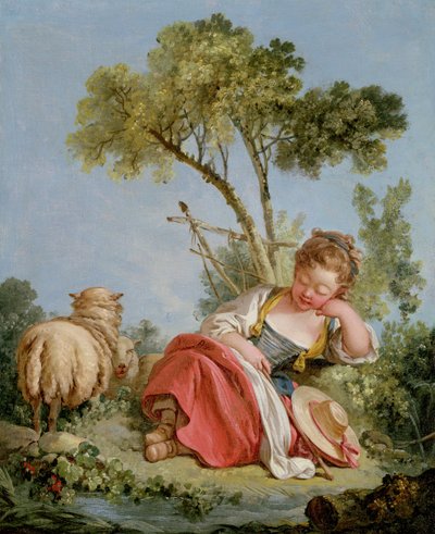 The Little Shepherdess, c.1754 by François Boucher